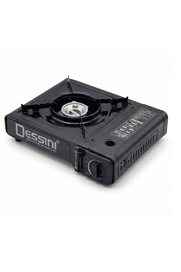 Portable Butane Gas Stove 2 in 1 Camping Burner 7000 BTU Piezo Ignition Carry Case Outdoor Cooker