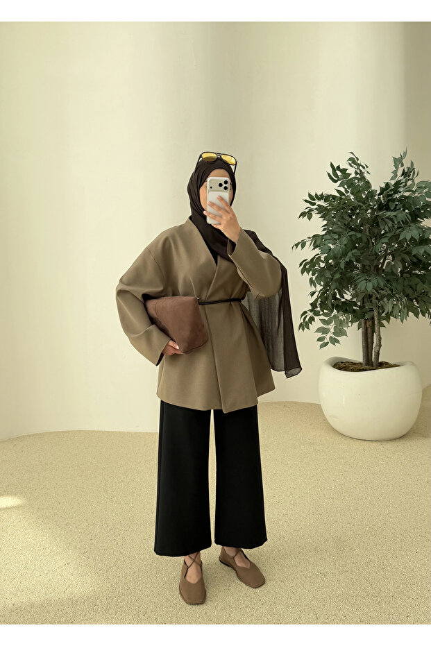 7673 POLEVİSKON CEKET VİZON - 1