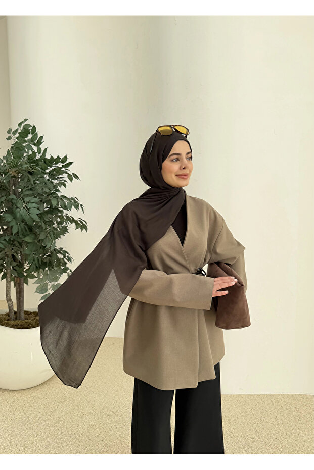 7673 POLEVİSKON CEKET VİZON - 3