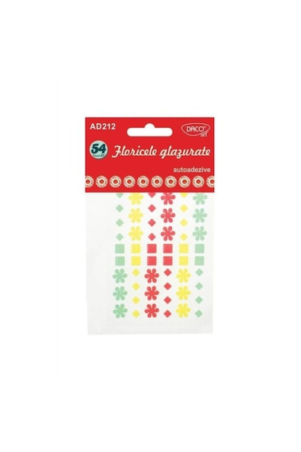 Forme adezive din plastic, model de flori glazurate
