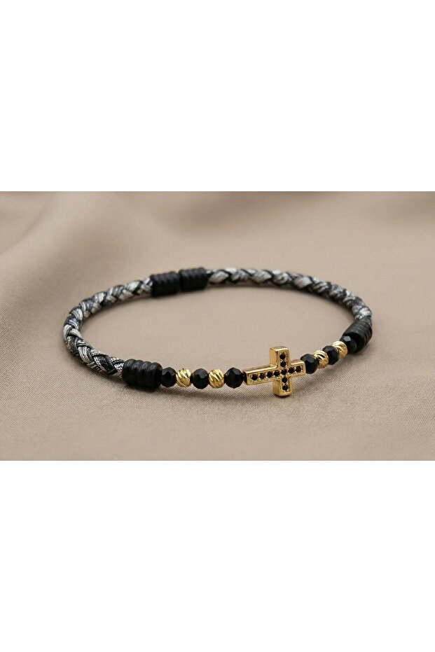 Luxury Python Leather Bracelet with Beads - 2