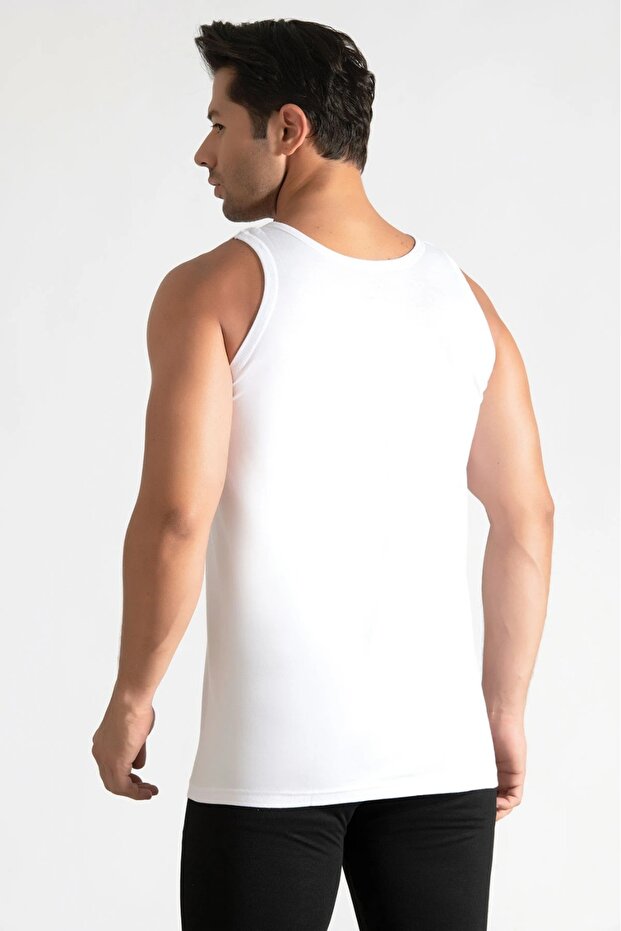 قميص داخلي رجالي من القطن الممشط 3 قطع - 6