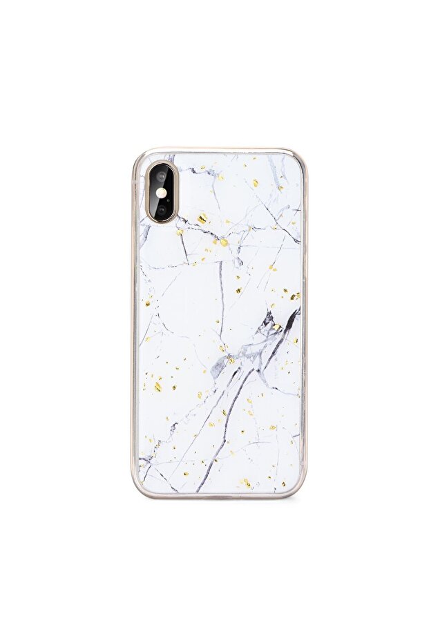 Samsung A30 Marble Case - White - 1