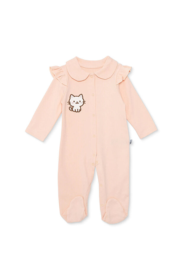 Hellobaby Hellobaby, Girl, Jumpsuit with Booties, Snap Fasteners, Peter Pan collar , Long, Long Sleeve