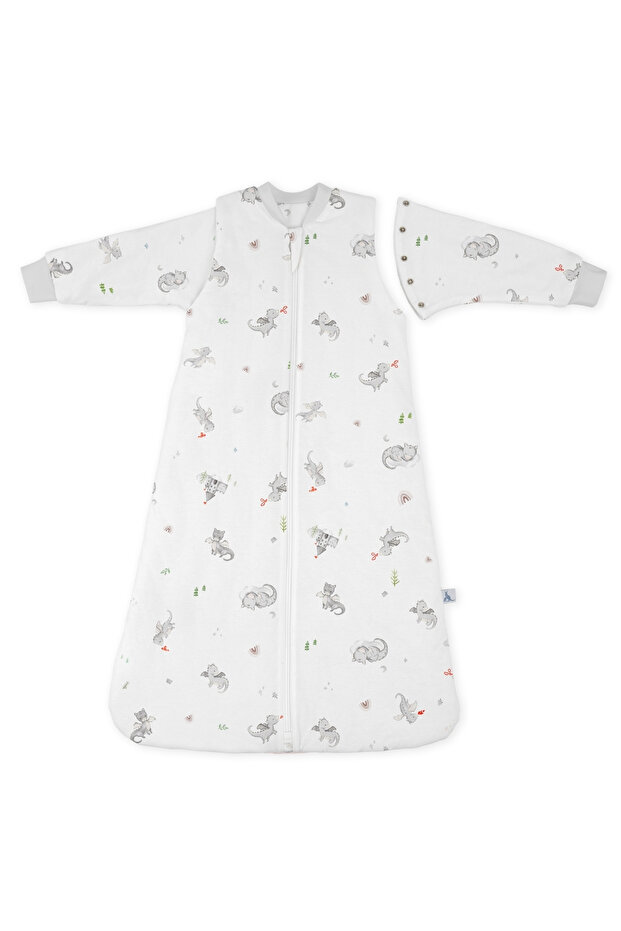 Winter Modal Cotton Baby Kids Sleeping Bag 2.5 Tog Standard Detachable Sleeves Dragons 0-10 Years