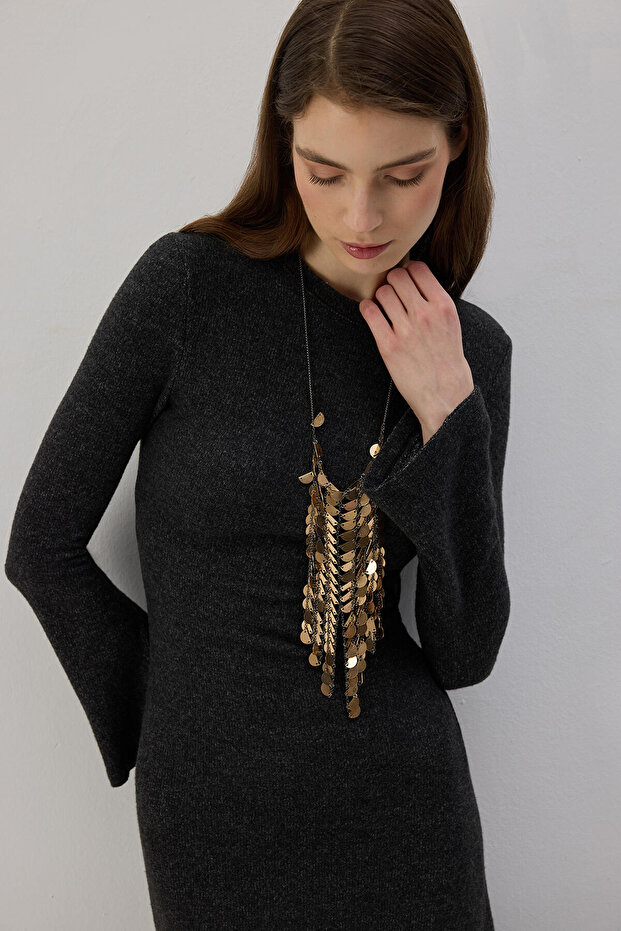 MAXİ TRİKO ELBİSE - 3