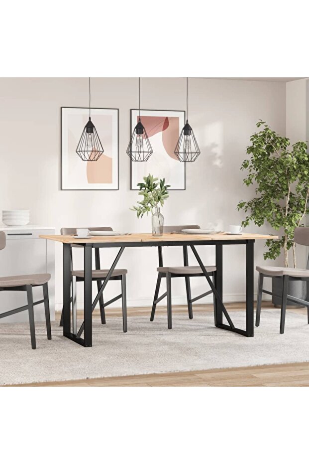 Dining Table Legs O-Frame 140x60x73 cm Steel