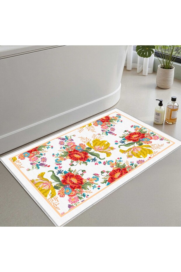 Bath Mat, Soft Bathroom Rug, Non-Slip Dot Backing, Washable - 60X100