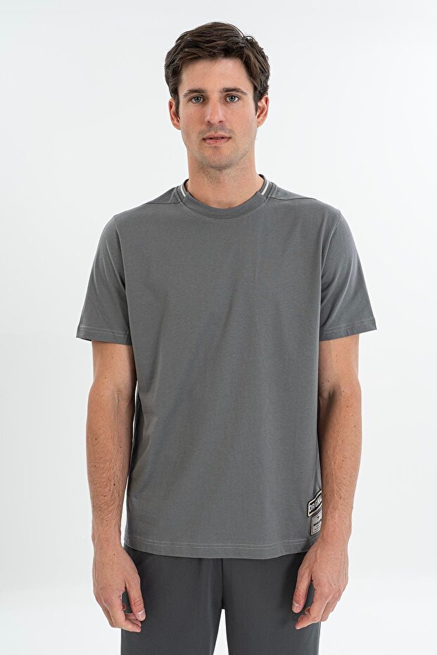 Comfort Men's Crew Neck Anthracite T-Shirt