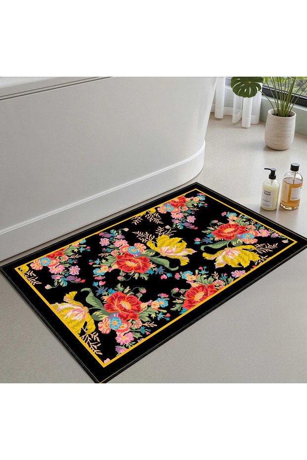 Bath Mat, Soft Bathroom Rug, Non-Slip Dot Backing, Washable - 60X100