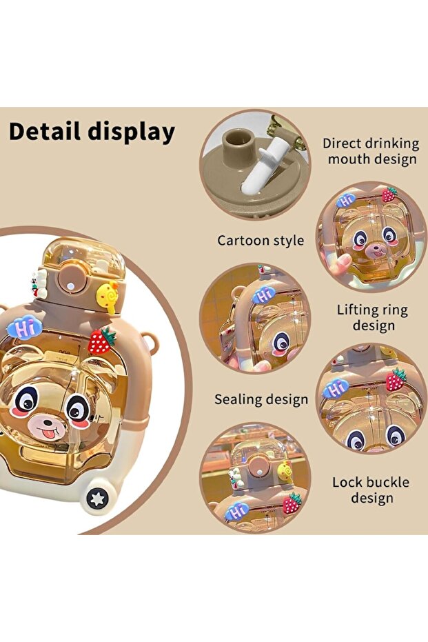 Детска бутилка със сламка 1 л - 2