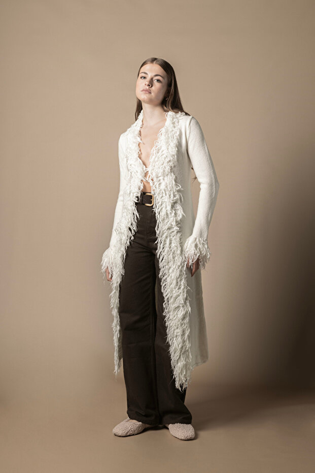 Long Cardigan with Tassel
