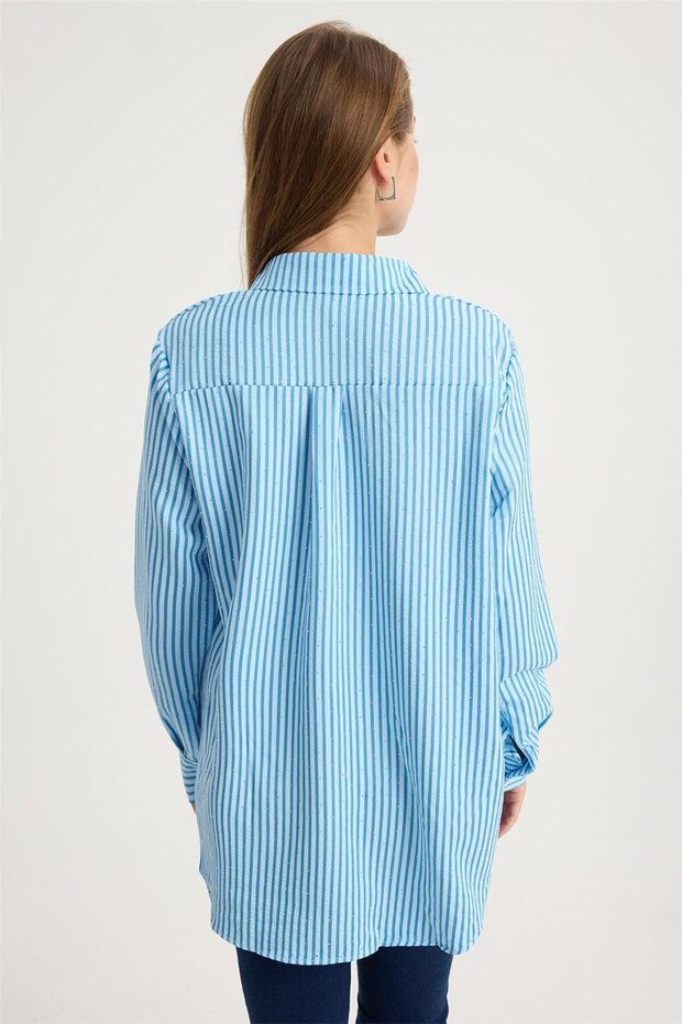 Kalın Çizgili Gömlek - 5