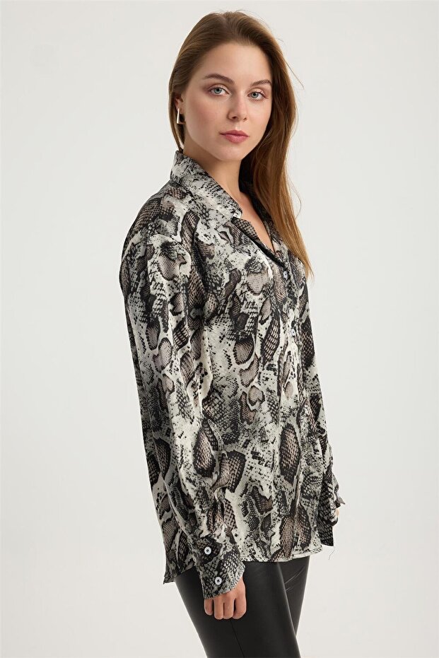 Piton Desenli Gömlek - 3