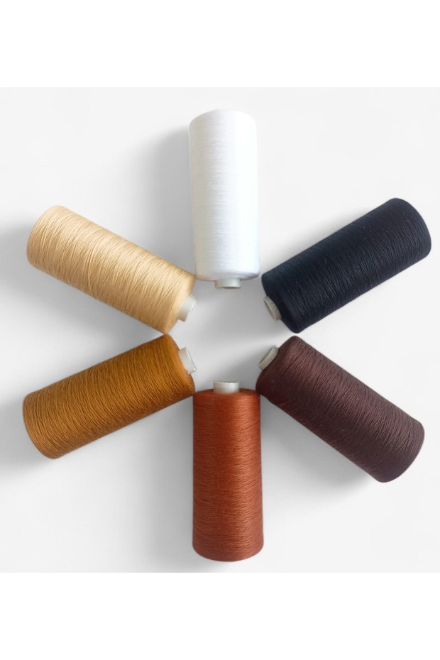 6 Colors X 1000 Meters 120 Number Machine & Hand Sewing Thread Set (Set-4)