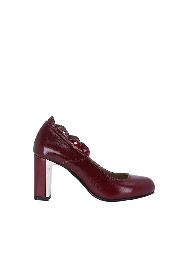 26272 Genuine Leather Classic Heeled Women's Shoes