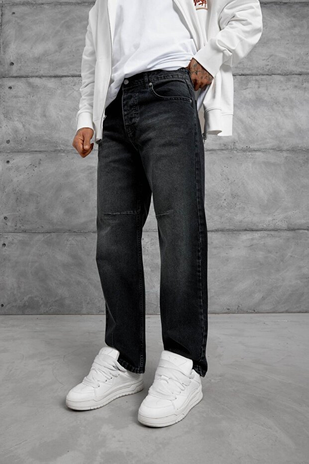 Men's Jean Pants Mb Di̇zde Füme Baggy