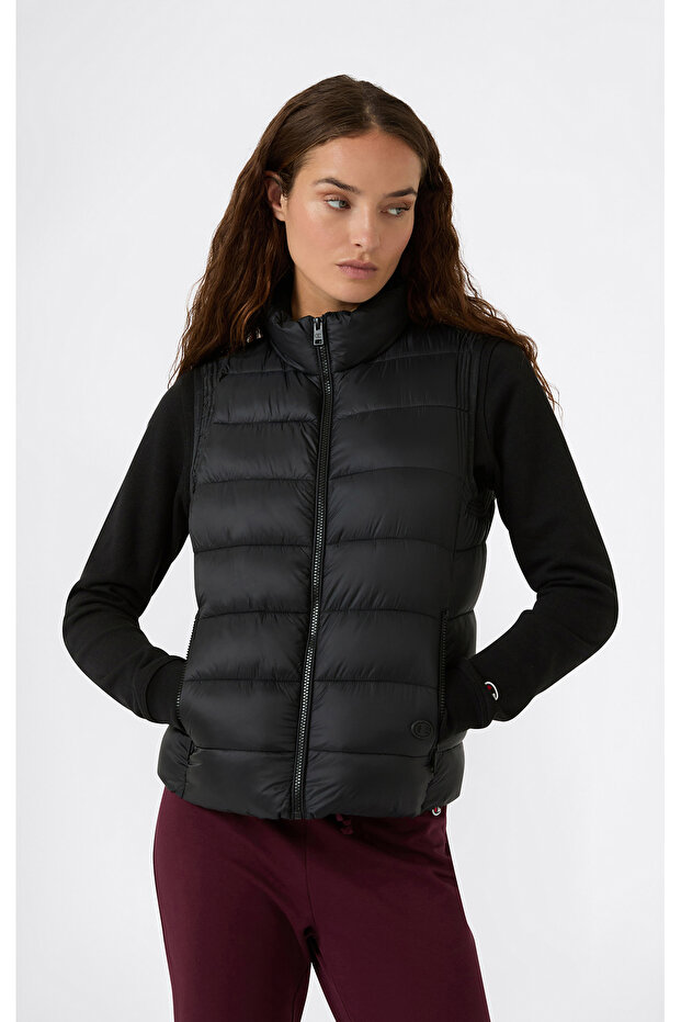 Polyfilled Vest Women's Black Vest - 118210-Kk001