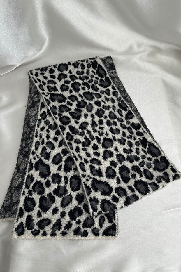 وشاح بنمط الفهد ذو الملمس الناعم (العرض: 23 سم الطول: 2 متر - 2