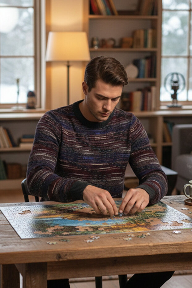 Erkek Bisiklet Yaka Kazak - 3