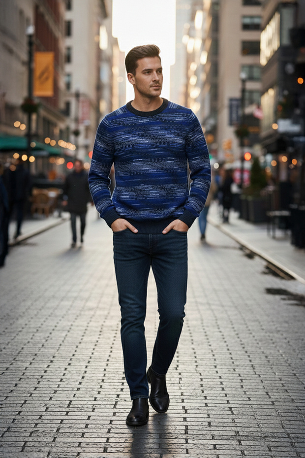 Erkek Bisiklet Yaka Kazak - 3