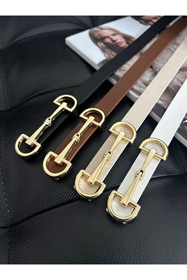 حزام طويل رفيع بإبزيم - 3