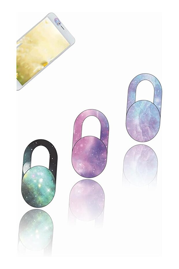 3Pcs Webcam Cover Slide, Starry Sky Design Ultra-Thin Laptop and Phone Camera Privacy Protector