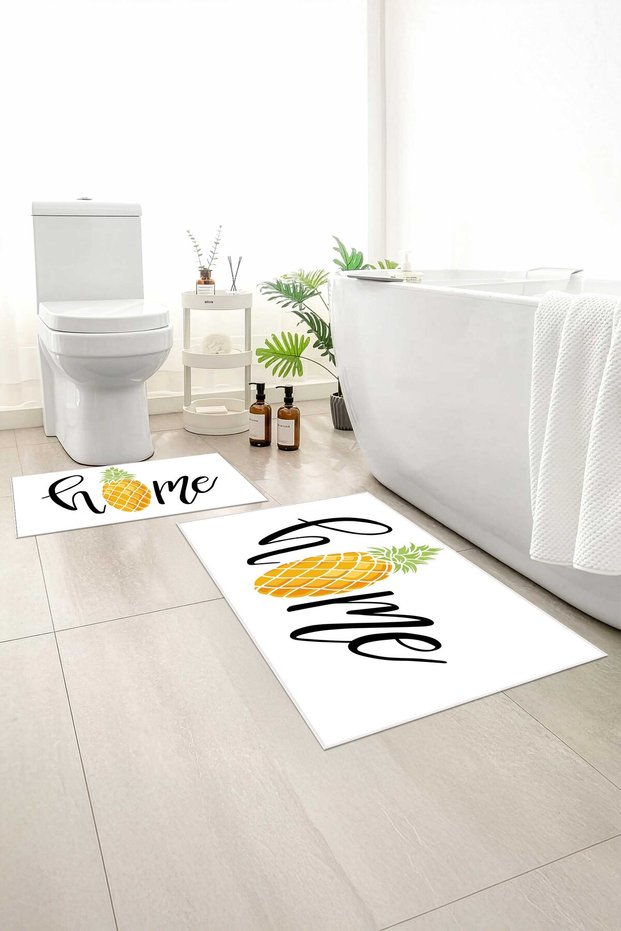 2-Pack Bath Mat, Soft Bathroom Rug, Non-Slip Backing, Washable - 60X100 - 50X60