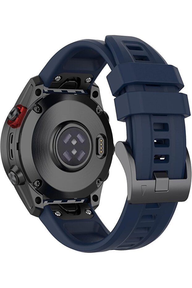 22mm Watch Band For Garmin Fenix E/Fenix8 AMOLED 47mm| 22mm Silicone Band | Dark Blue