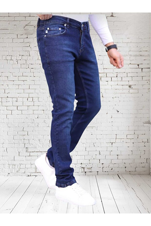 Men's Regular Fit Straight Leg Stretchy Lycra Denim Jeans Trousers