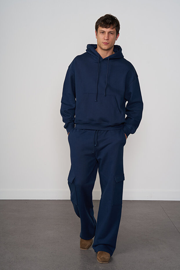 %100 Cotton Kapşonlu Sweatshirt - 2