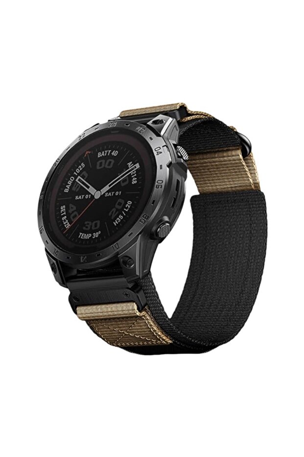22mm Watch Band For Garmin Fenix E/Fenix8 AMOLED 47mm| Rugged Nylon Quick-Fit Watch Band | Gold