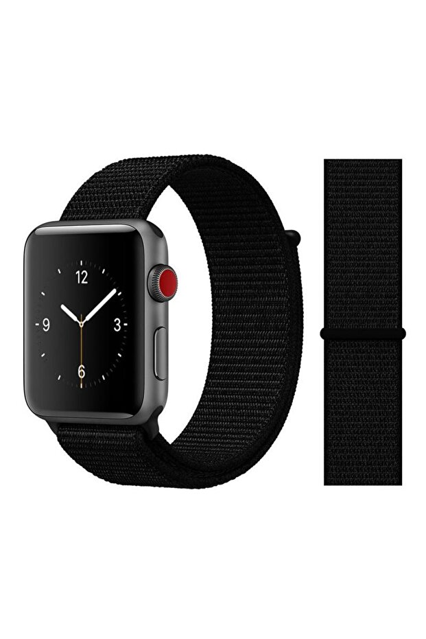 Apple watch Band 49/46/45/44/42mm| Nylon Sport Strap | Rcflector Black