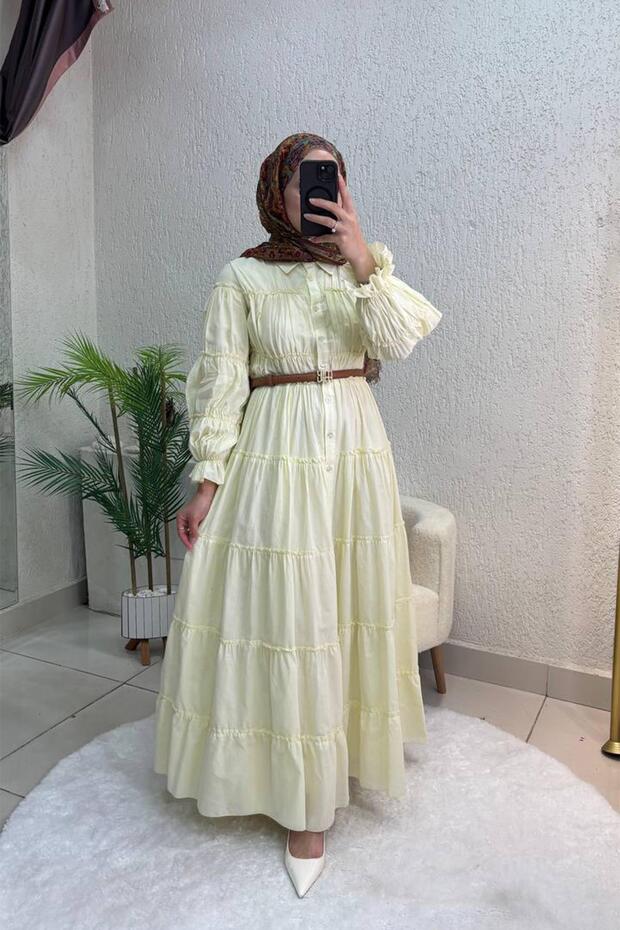 PAMUKLU BÜZGÜ KAT ELBİSE - 3