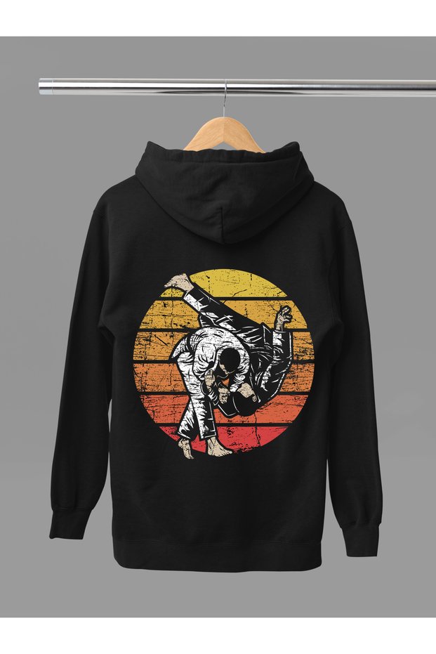 Judo Sports Printed 3 Yarn Quality Soft Texture Hooded Children's Sweatshirt