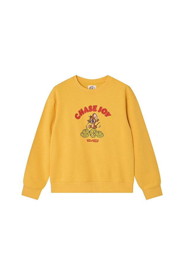 Women Tom & Jerry Crew Neck Sweatshirt