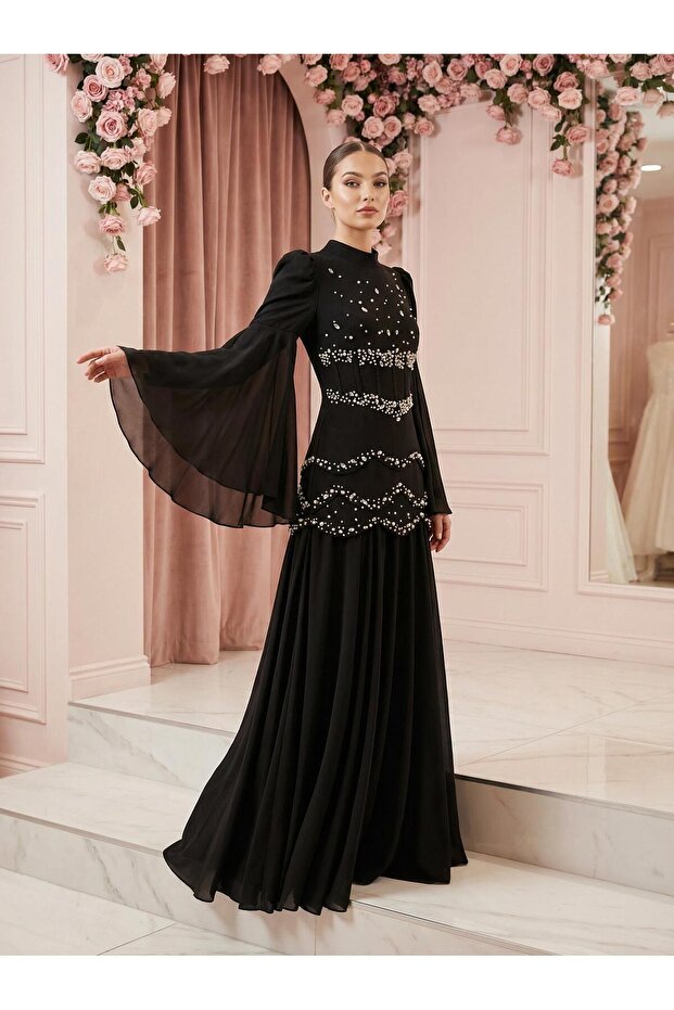 Fiona Abiye Siyah - 1