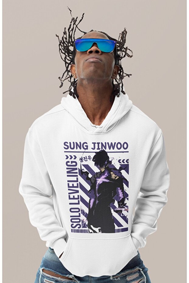 Solo Leveling Sung Jin-Woo Printed Unisex Oversized Anime Character Hoodie