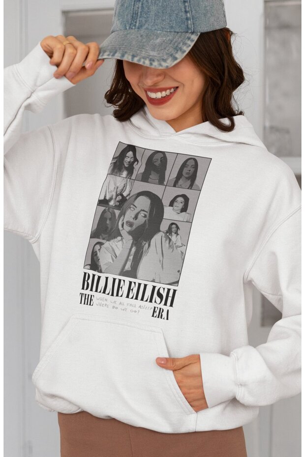 Billie Eilish Design Printed Unisex Oversize Singer Hoodie