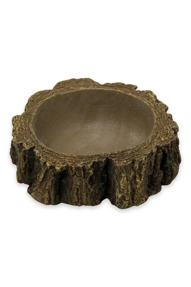 Drinking Bowl for Reptiles – Bark Design, Medium, Natural Look Water Dish