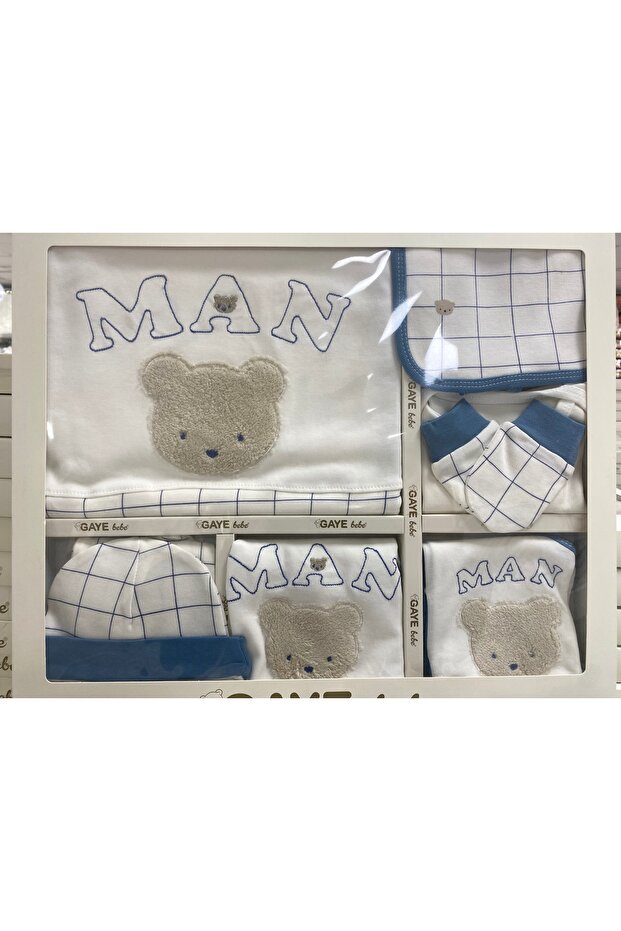 🧸 Baby Boy Organic Teddy Bear 10 Pieces Hospital Release – Interlock