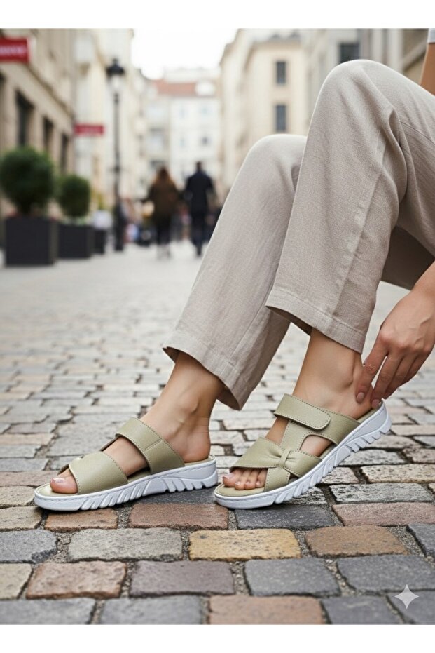 Noble 2009 Zenne Green Leather Slippers