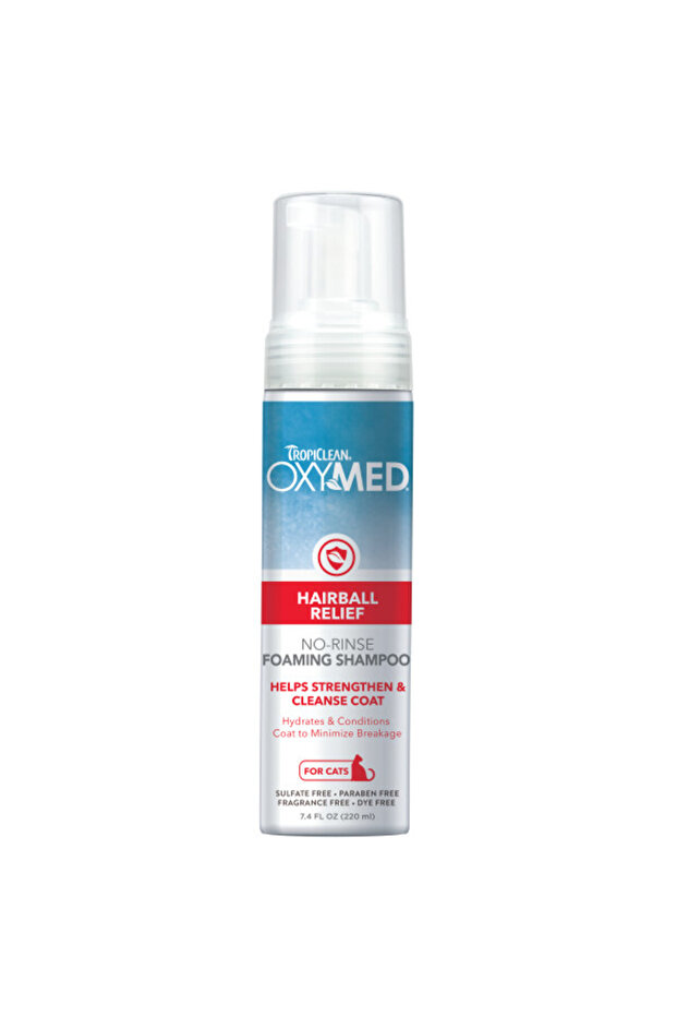 – OxyMed Waterless Dry Shampoo for Cats, 7.4 oz, No-Rinse Hypoallergenic Foam Cleanser