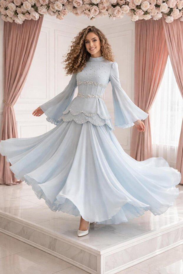 Fiona Abiye Mavi - 4