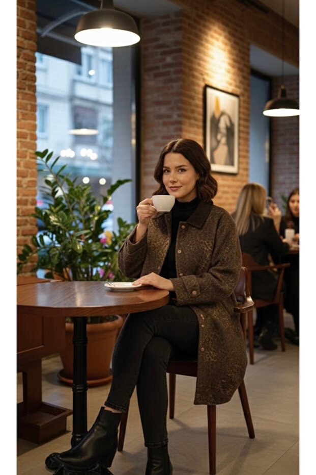 ليوبارد منقوشة خندق معطف - 2