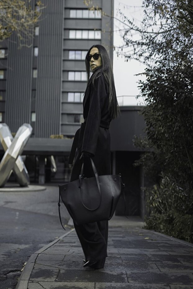 Gerçek Deri Tote Çanta - 2