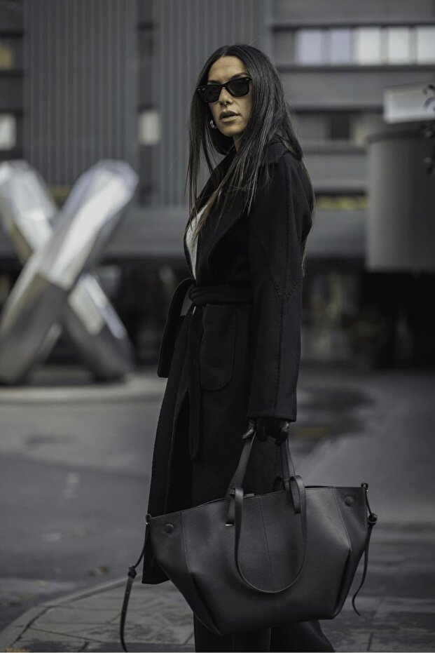 Gerçek Deri Tote Çanta - 1