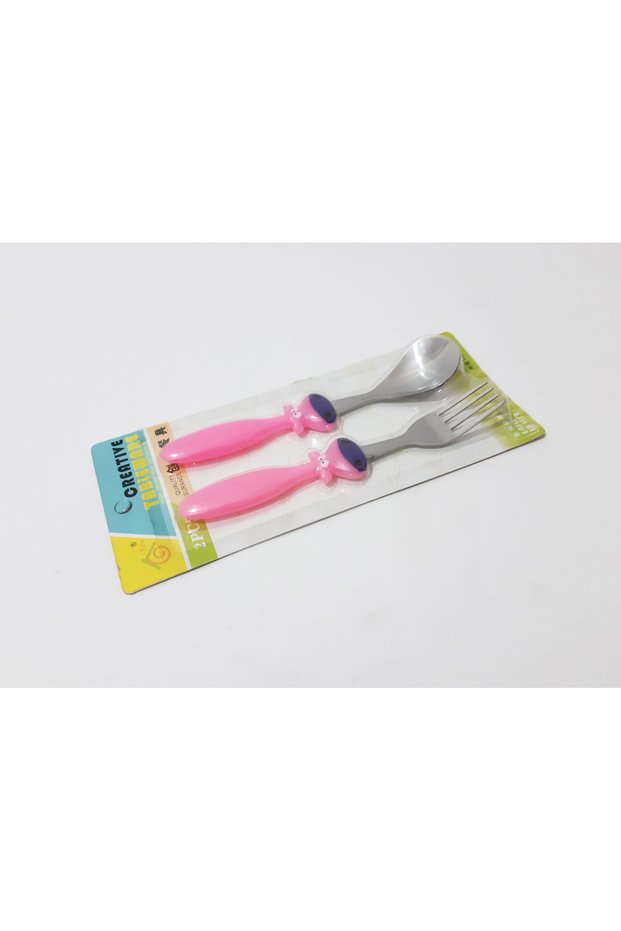 2-Piece Stainless Steel Cutlery Set for Children Figured Cutlery Set |