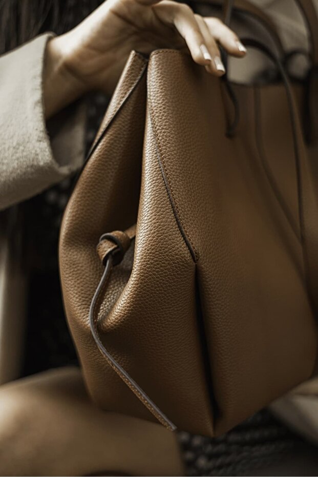 Gerçek Deri Tote Çanta - 2