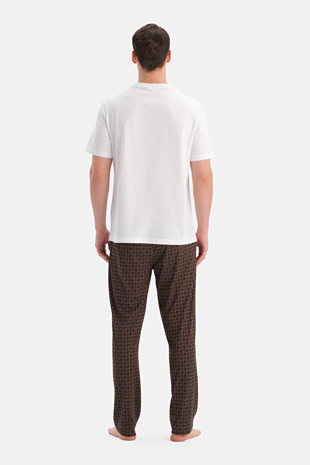 DESENLİ PAMUK MODAL ÖRME PANTOLON - 2